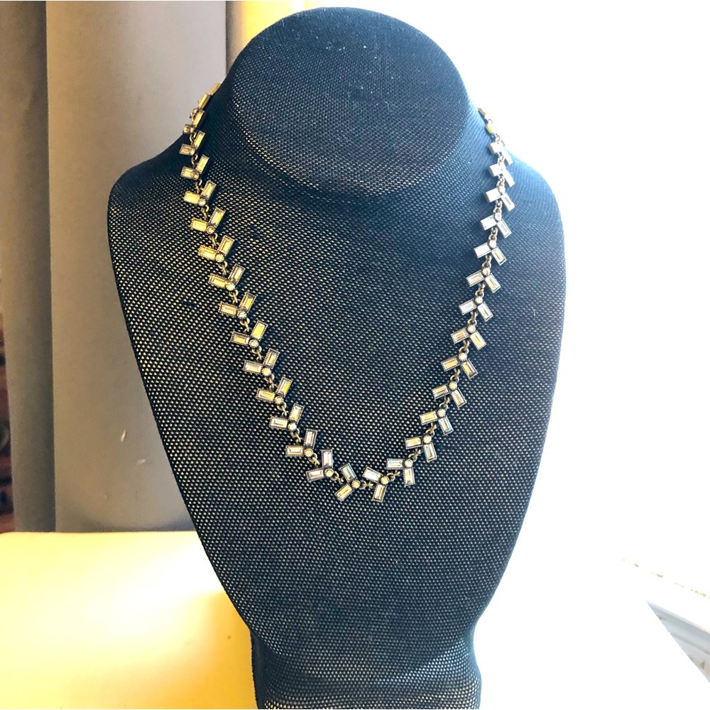 Herringbone Crystal Necklace